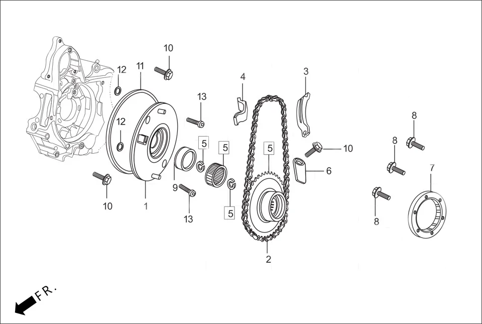 E-7B-CAST STARTING CLUTCH