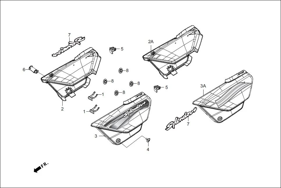 F-14-SELF-i3S SIDE COVER diagram showing 83500-AAE-200V