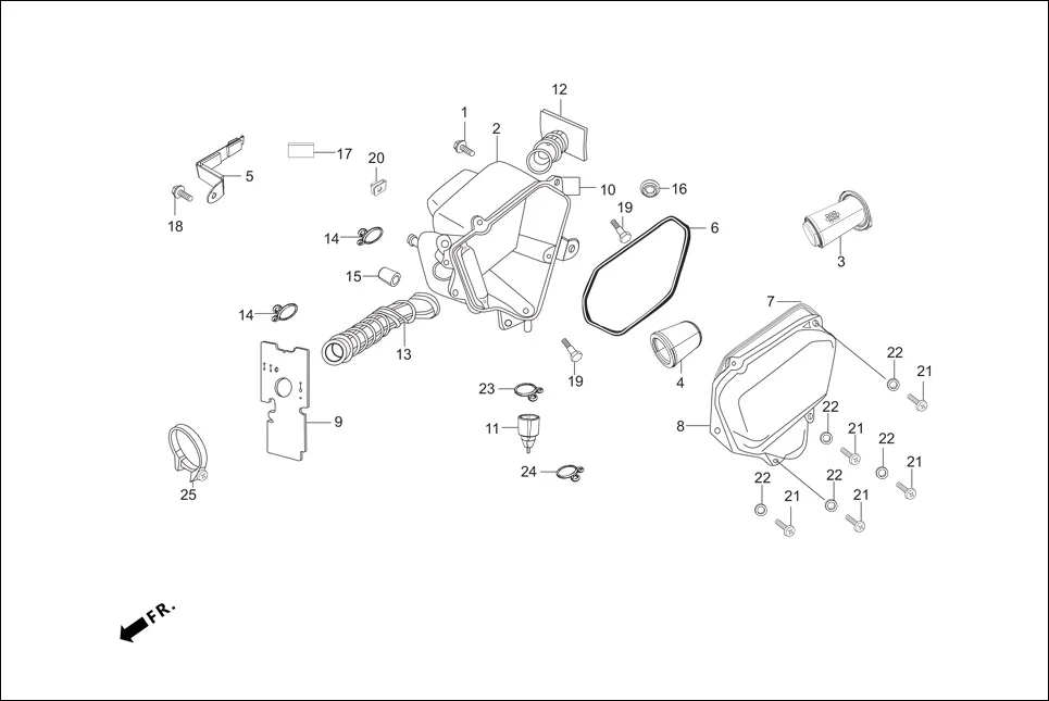 F-15-DRUM-i3S AIR CLEANER diagram showing 17210-KWA-840