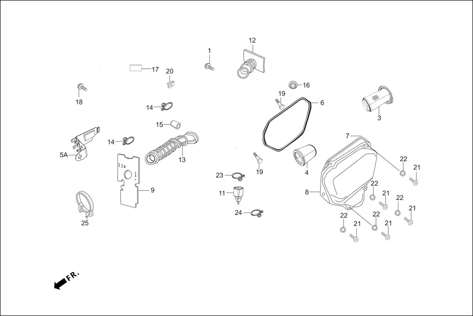 F-15-DRUM AIR CLEANER assembly diagram for Hero Splendor+ iBS (Jan, 2019)