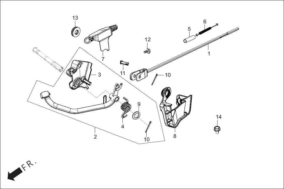 F-18A CBS ASSY. assembly diagram for Hero Splendor+ iBS (Jan, 2019)