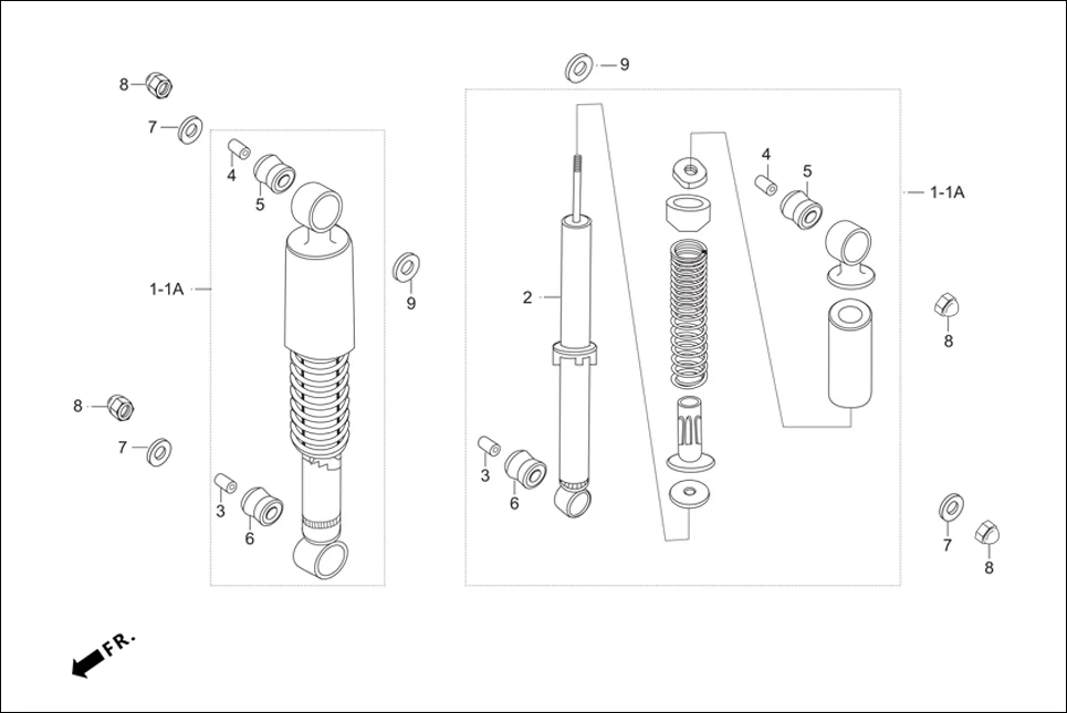 F-20 REAR CUSHION assembly diagram for Hero Splendor+ iBS (Jan, 2019)