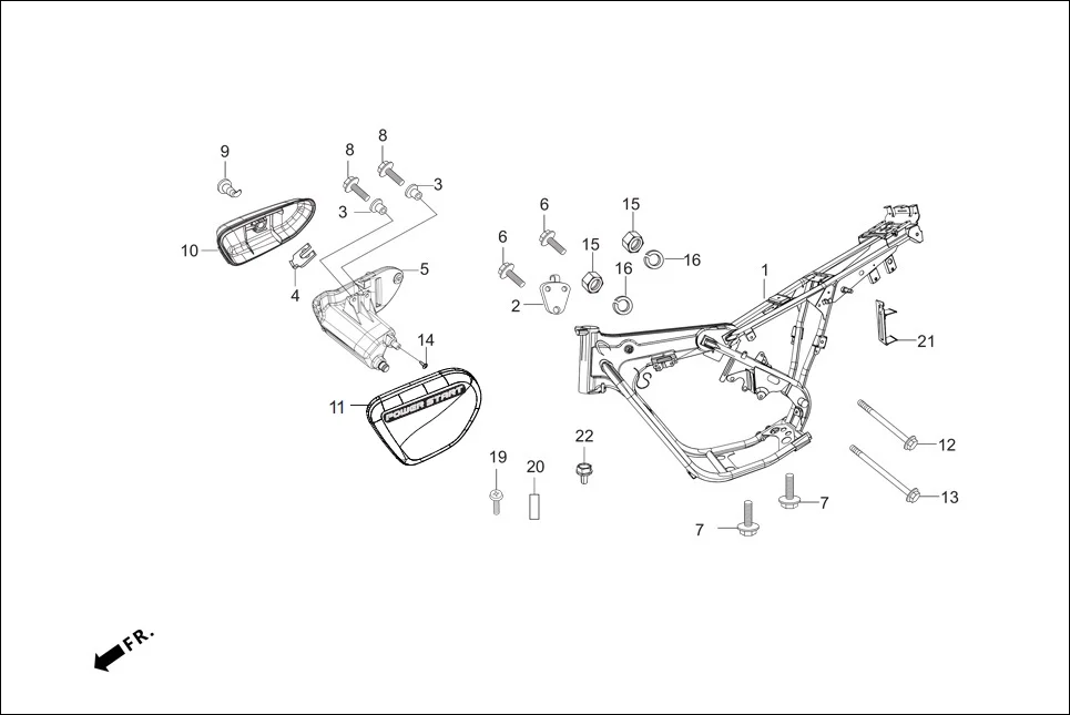 F-25-SELF FRAME BODY/UTILITY BOX assembly diagram for Hero Splendor+ iBS (Jan, 2019)