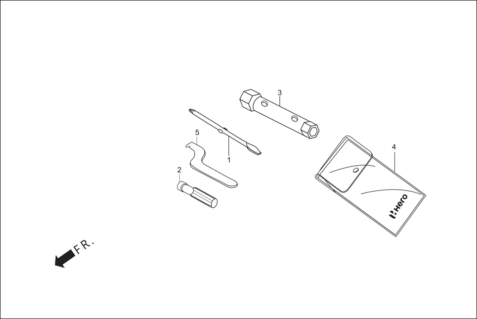 F-26 TOOLS assembly diagram for Hero Splendor+ iBS (Jan, 2019)