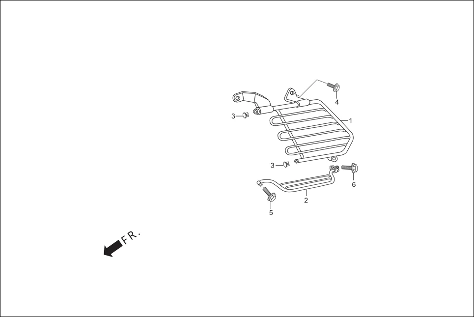 F-29 GUARD SARI STEP PILLION WOMEN assembly diagram for Hero Splendor+ iBS (Jan, 2019)