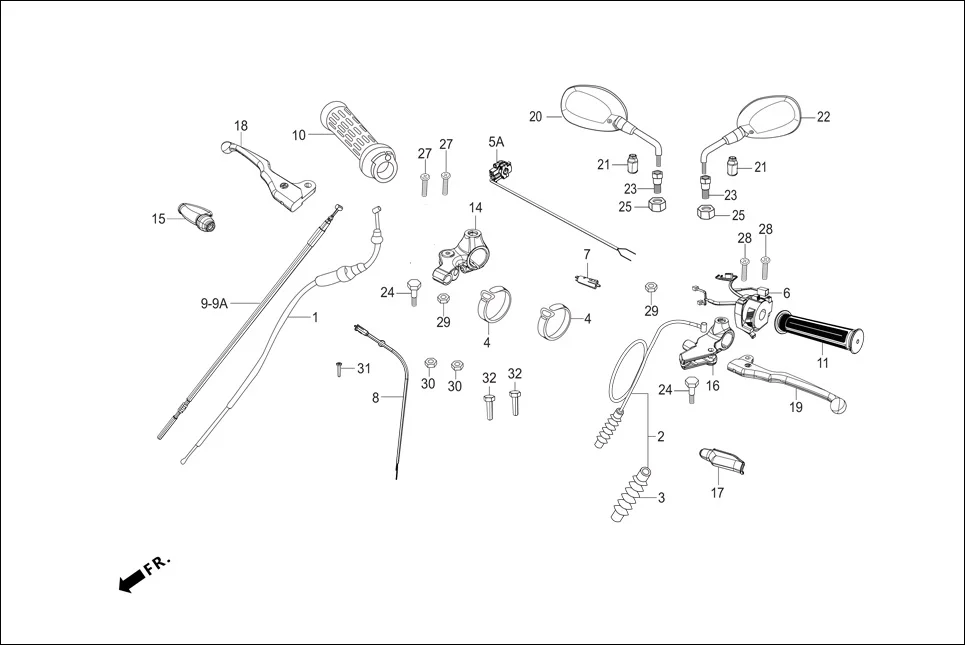 F-3-SELF-CAST-i3S HANDLE LEVER/SWITCH/CONTROL CABLE diagram showing 53179-KTC-900