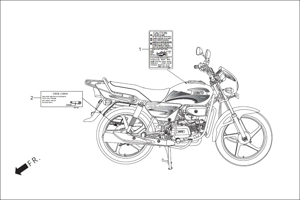 F-30-SELF MARK CAUTION diagram showing 87501-AAE-100