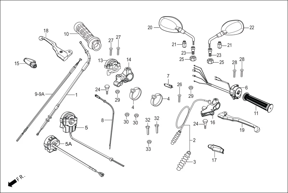 F-3-SELF HANDLE LEVER/SWITCH/CONTROL CABLE diagram showing 53168-166-000