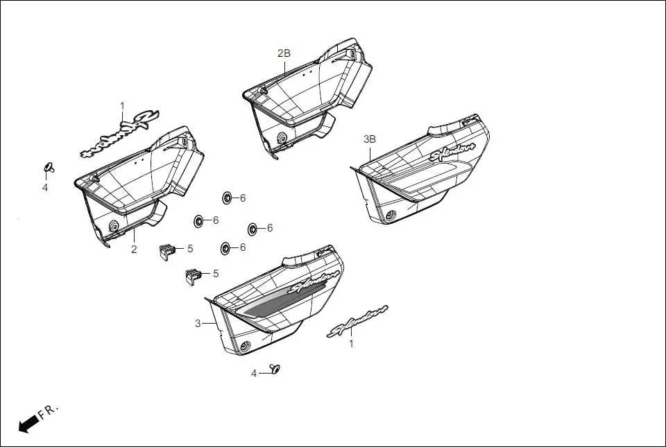 F-14 SIDE COVER assembly diagram for Hero Splendor+ iBS BSVI(Dec,2021)