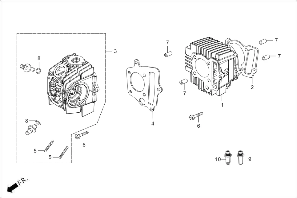 E-2 CYLINDER/CYLINDER HEAD