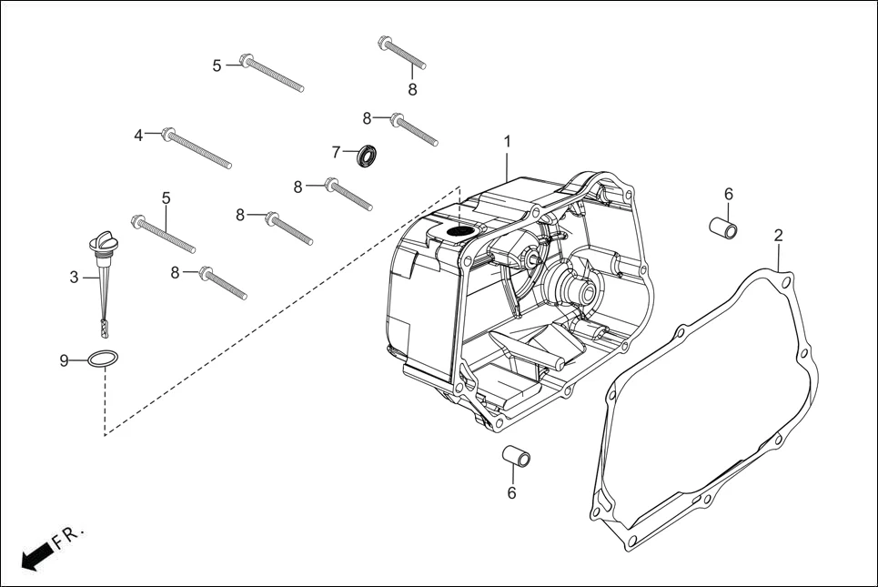 E-5 RIGHT CRANKCASE COVER