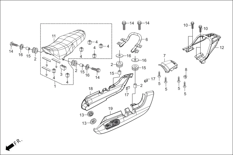 F-12 SET ASSY./RR. COWL/REAR CARRIER diagram showing 77204-KCC-900