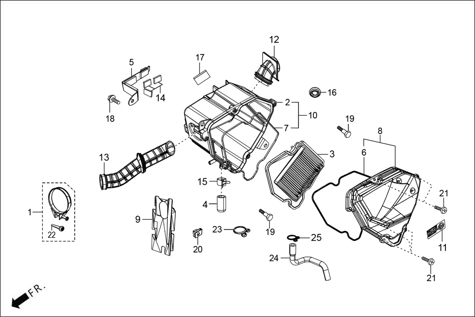 F-15 AIR CLEANER diagram showing 95002-02100