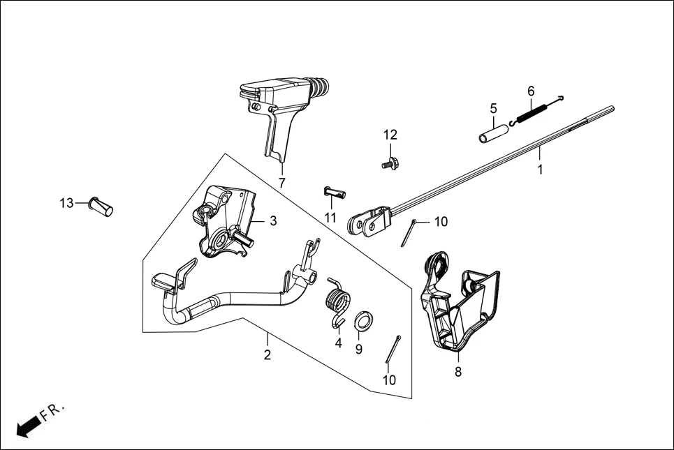 F-18A CBS ASSY. diagram showing 46515-AAH-F00