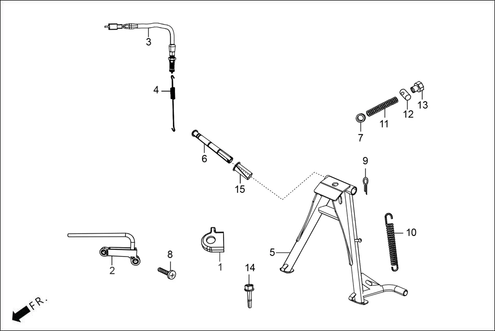 F-18 MAIN STAND/PEDAL BRAKE diagram showing 95014-73100
