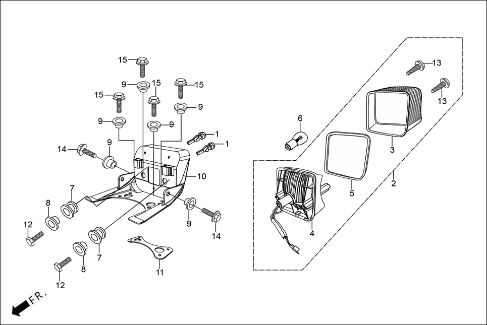 F-23 TAIL LIGHT diagram showing 33702-KCC-830