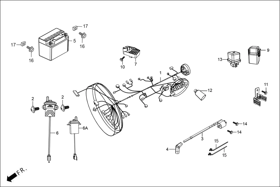 F-24 WIRE HARNESS/BATTERY diagram showing 93903-34310