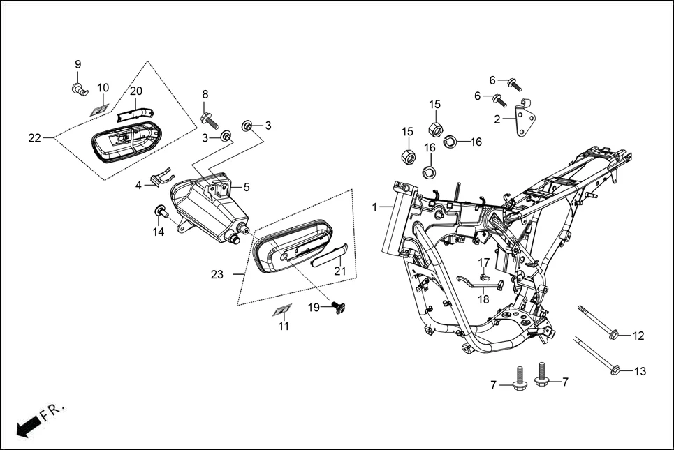 F-25 FRAME BODY/UTILITY BOX diagram showing 94111-08000