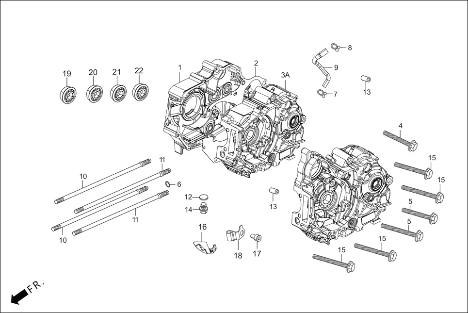 E-8 CRANK CASE/OIL PUMP