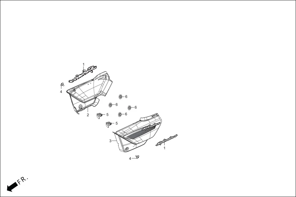 F-14-SELF SIDE COVER assembly diagram for Hero Splendor Plus(Jan, 2023)