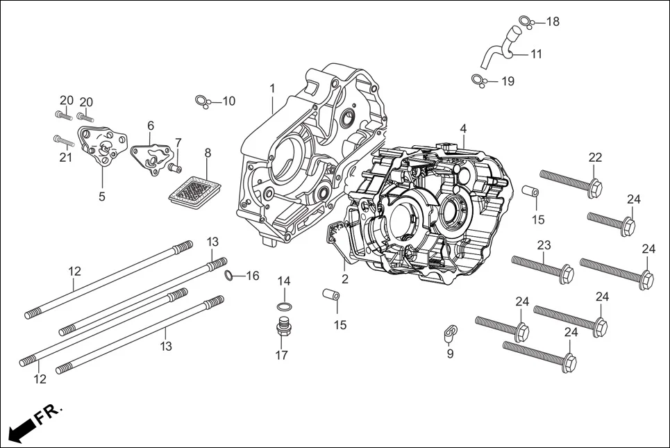 E-8-SELF CRANK CASE / OIL PUMP