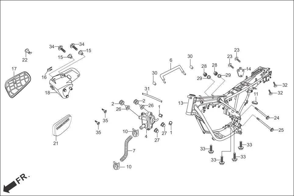 F-25-SELF FRAME BODY / UTILITY BOX diagram showing 18600-KWA-940