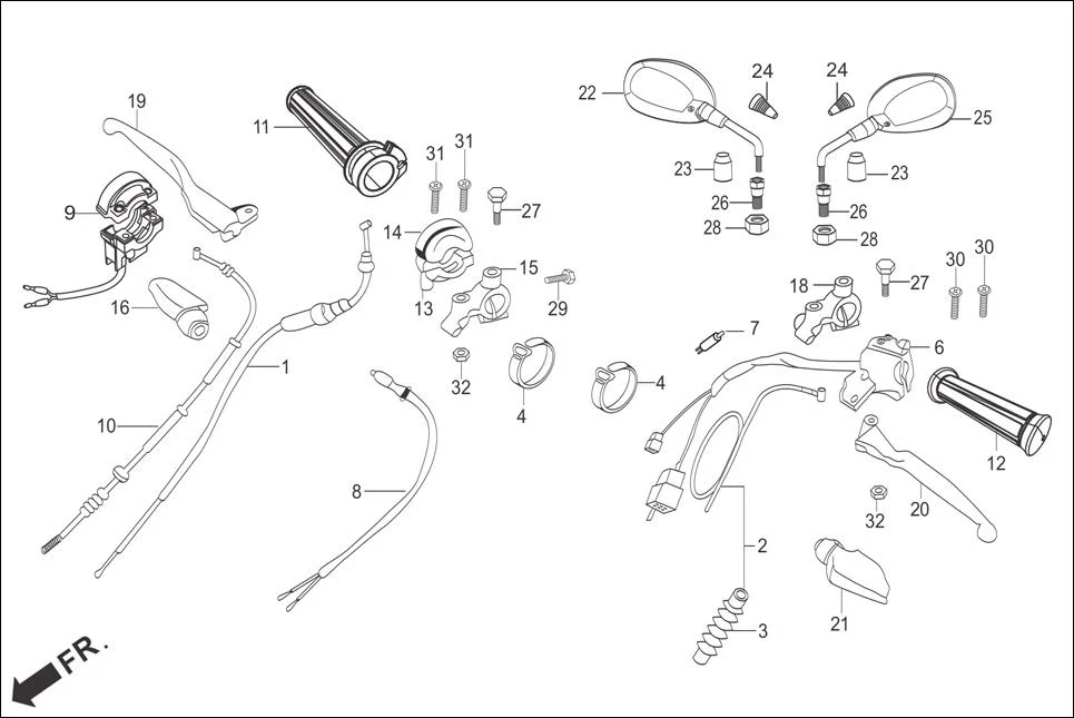 F-3-SELF HANDEL LEVER / SWITCH / CONTROL CABLE diagram showing 53172-KTC-920