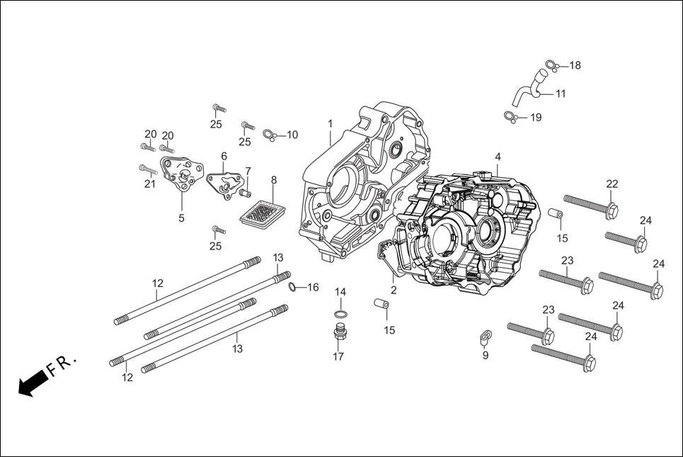 E-8-SELF CRANK CASE/OIL PUMP