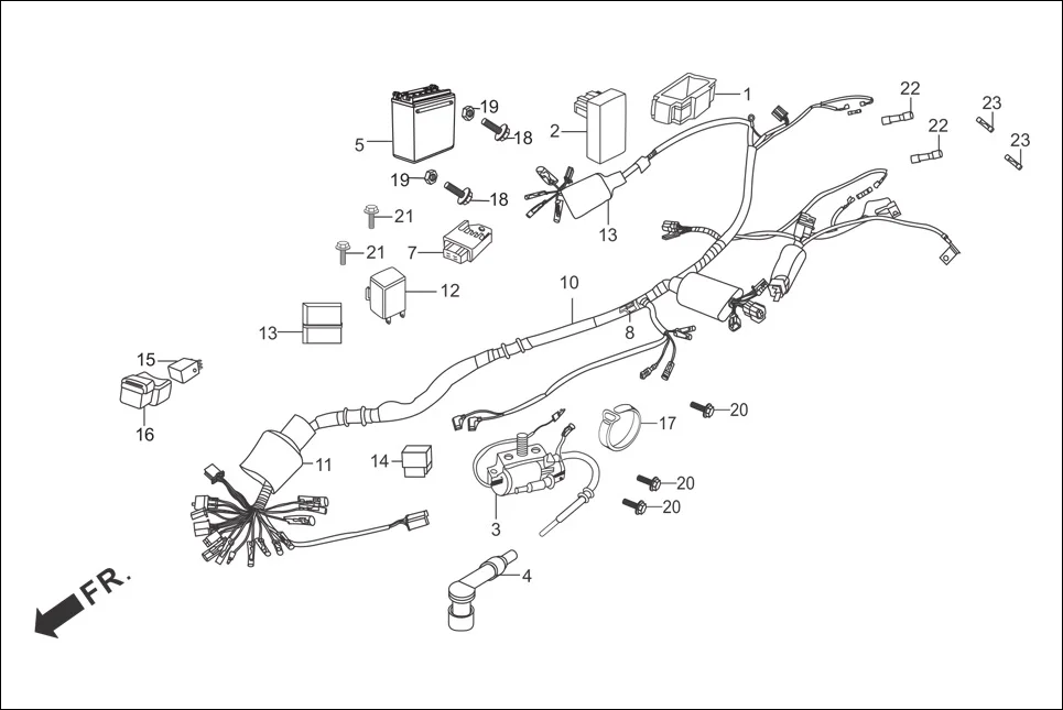 F-24-SELF WIRE HARNESS/BATTERY diagram showing 90306-KVT-941