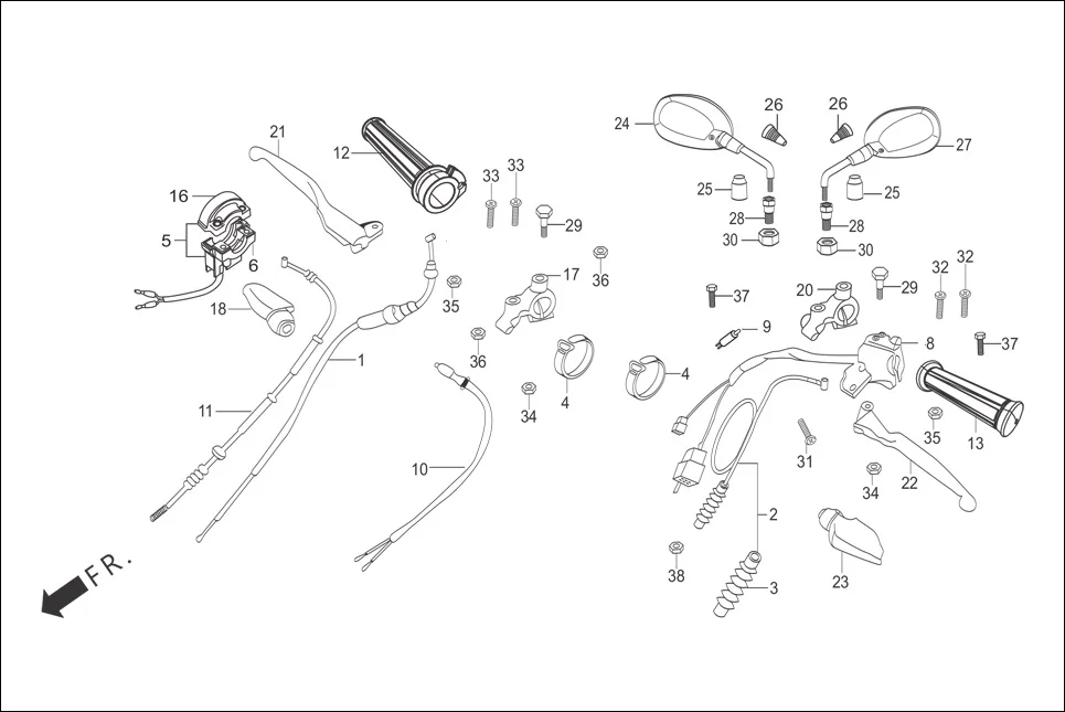 F-3-SELF HANDLE LEVER/SWITCH/CONTROL CABLE diagram showing 53172-KTC-920