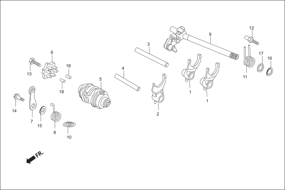 E-10 GEAR SHIFT (DRUM GEAR SHIFT)