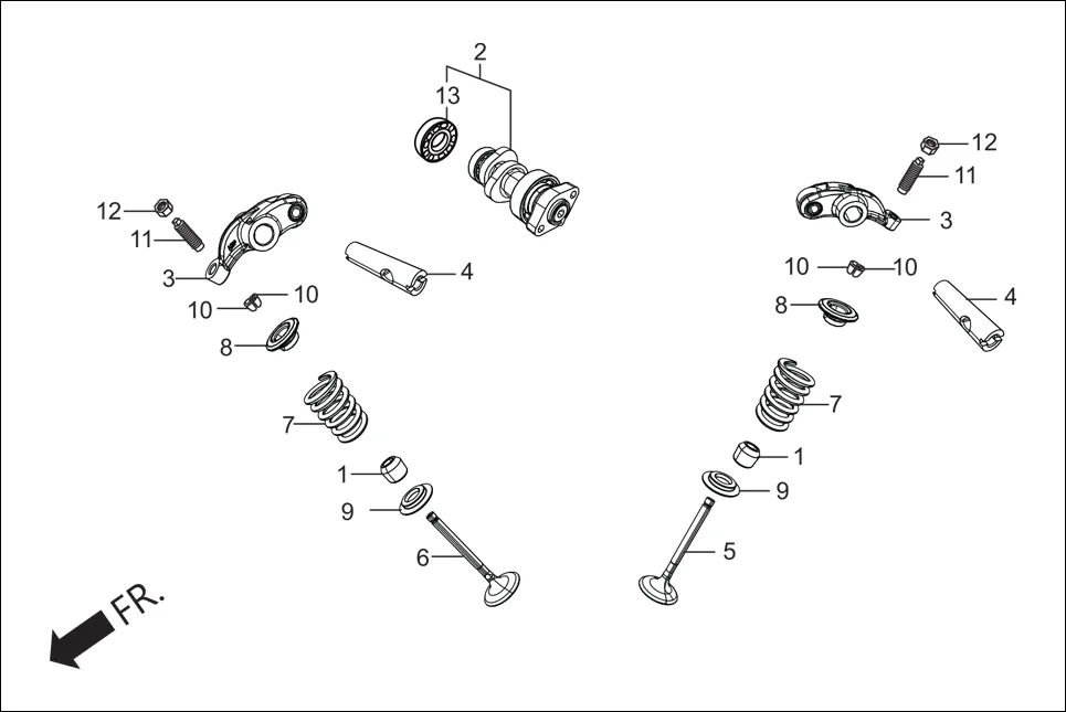 E-1C CYLN. &amp; CYLN HEAD (CAM SHAFT / VALVE)