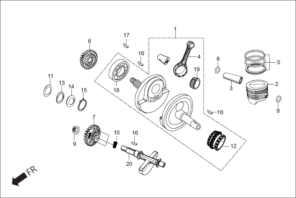 E-7 CRANK SHAFT (CRANK SHAFT / PISTON)