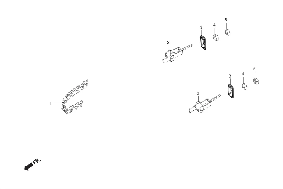 F-16 CHAIN DRIVE / ADJUSTER CHAIN assembly diagram for Hero Xpulse 200T (May, 2019)