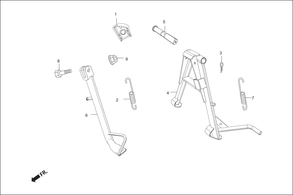 F-18 CHAIN CASE &amp; STAND assembly diagram for Hero Xpulse 200T (May, 2019)