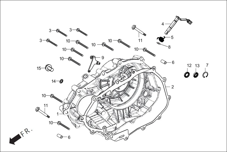 E-5 RIGHT CRANKCASE COVER