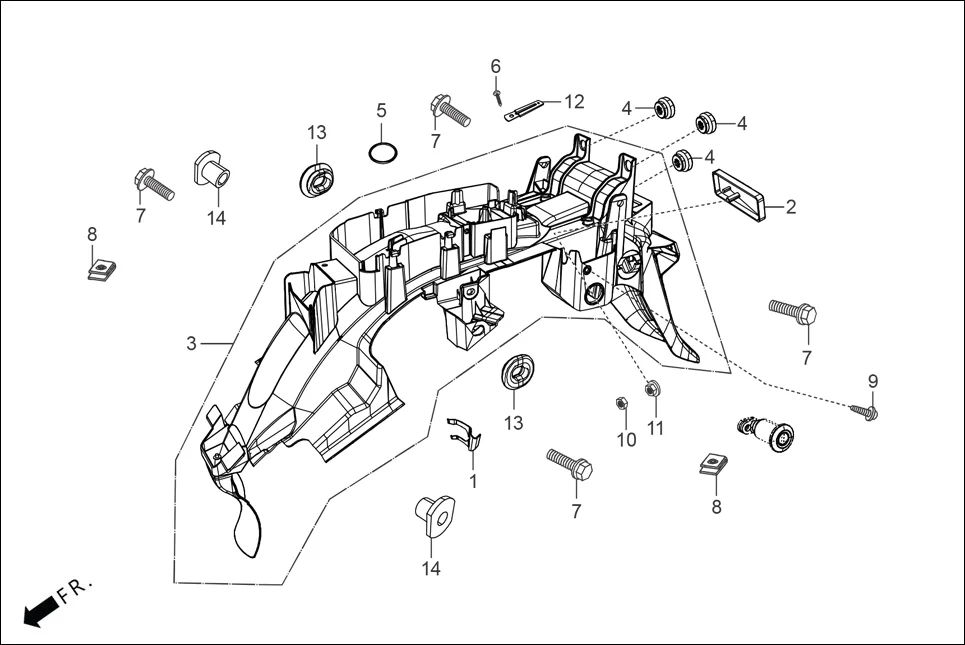 F-21 REAR FENDER diagram showing 33741-KST-920