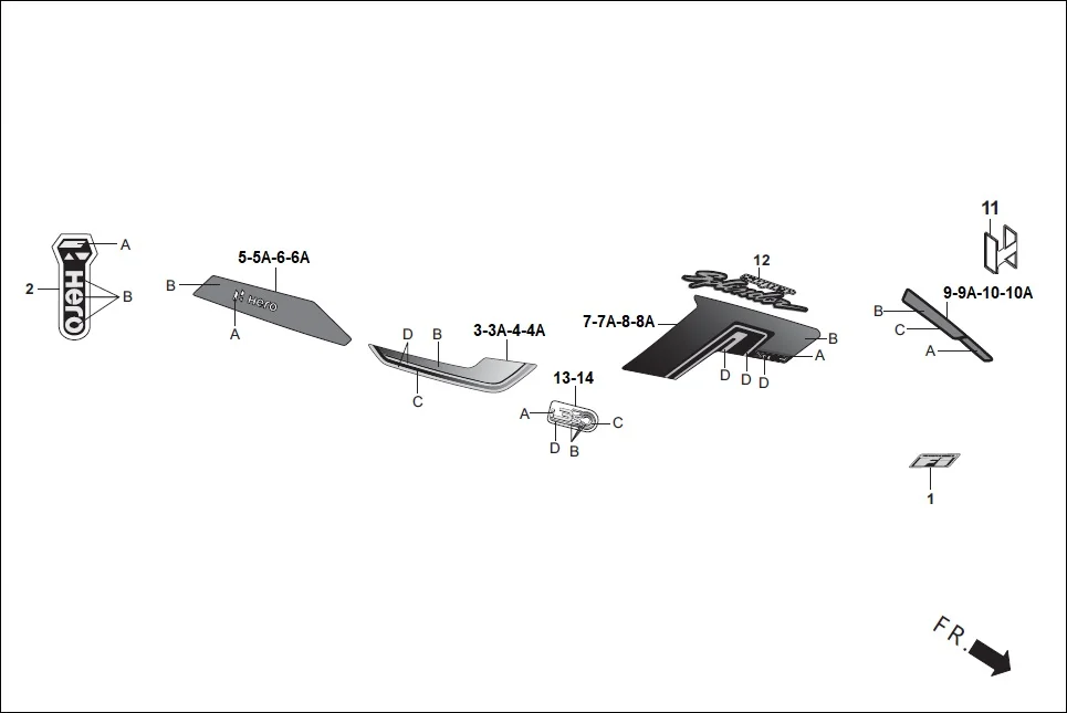 F-27 STRIPES/MARKS diagram showing ADGES6B0010EBG