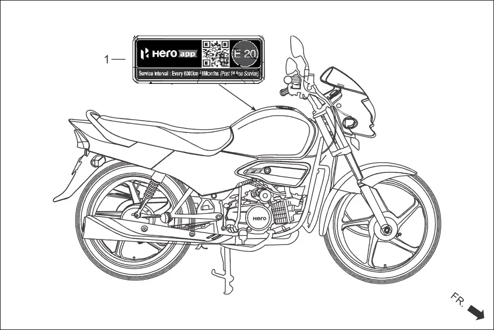 F-30 CAUTION LABEL assembly diagram for Hero SUPER SPLENDOR TECHNO OBDII(Feb.,2025)