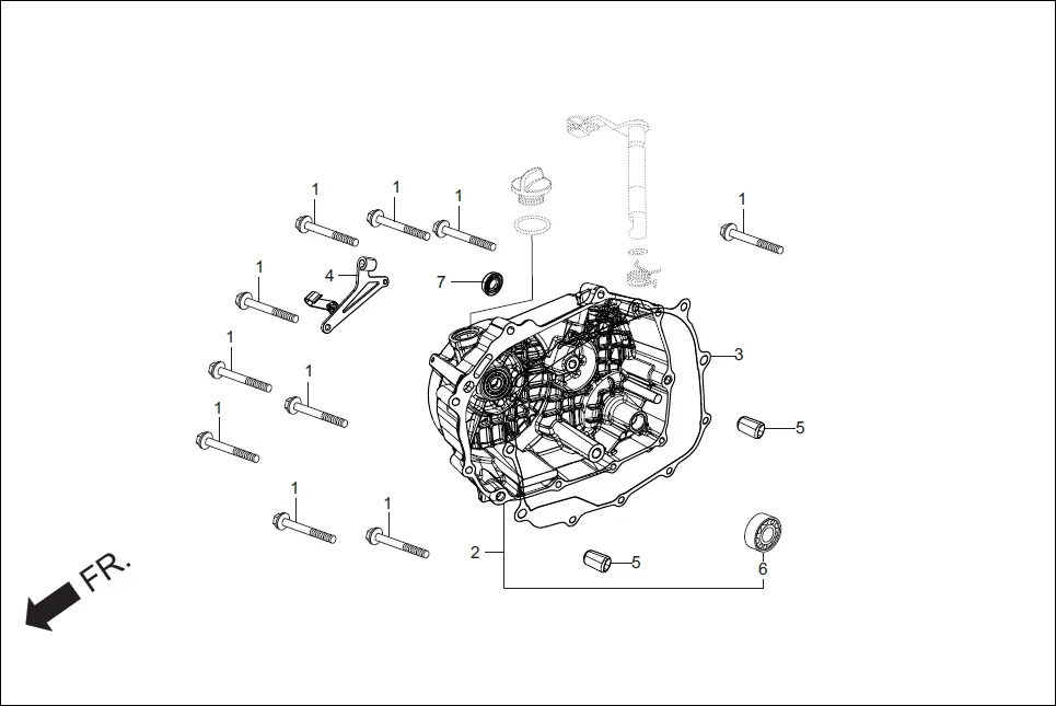 E-3 RIGHT CRANK CASE COVER