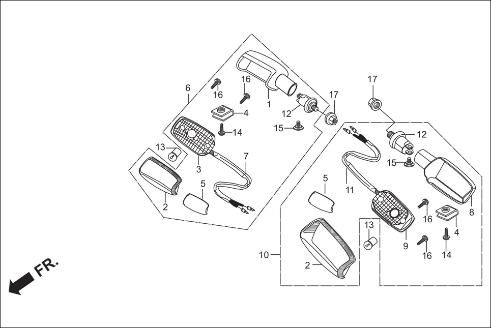 F-19 FR. WINKERS diagram showing 33465-KTC-A21