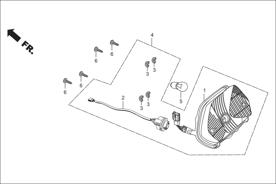 F-21 TAIL LIGHT assembly diagram for Hero Super Splendor (Nov, 2017)