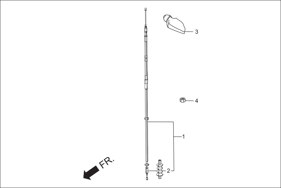 F-3 CONTROL CABLE assembly diagram for Hero Super Splendor (Nov, 2017)