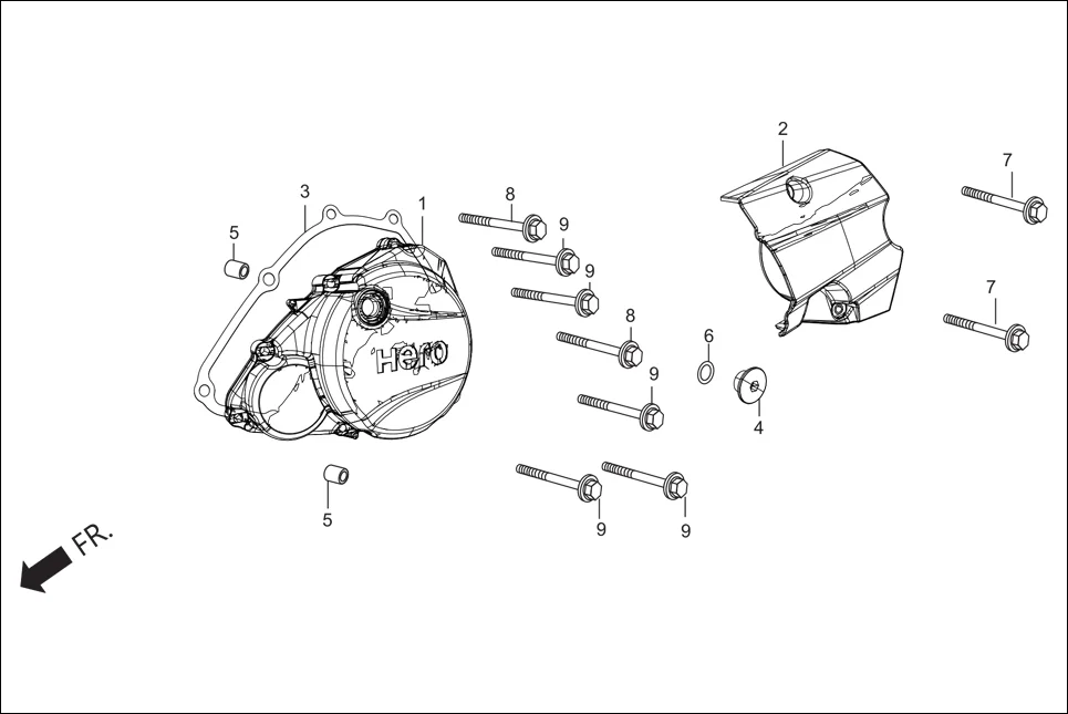 E-3A LEFT CRANK CASE COVER