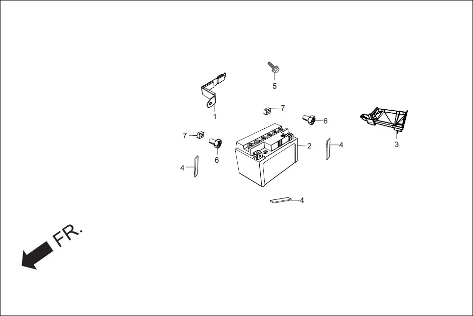 F-22A BATTERY ASSY. assembly diagram for Hero Super Splendor iBS (Feb, 2019)