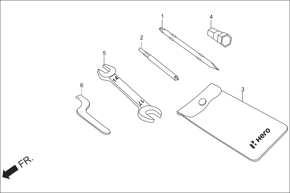 F-24 TOOLS assembly diagram for Hero Super Splendor iBS (Feb, 2019)