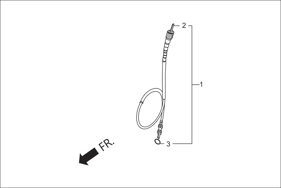 F-2A SPEEDOMETER CABLE assembly diagram for Hero Super Splendor iBS (Feb, 2019)