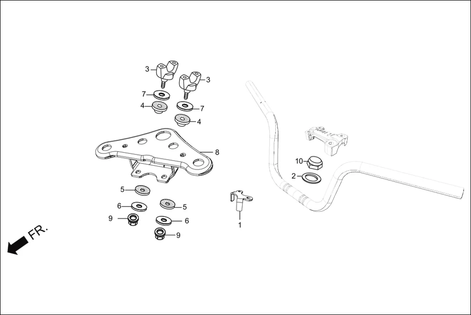 F-6A TOP BRIDGE assembly diagram for Hero Super Splendor iBS (Feb, 2019)