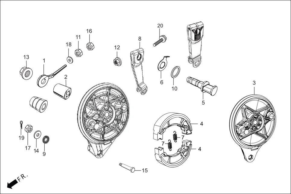 F-10-DRUM REAR BRAKE PANEL diagram showing 92811-10000