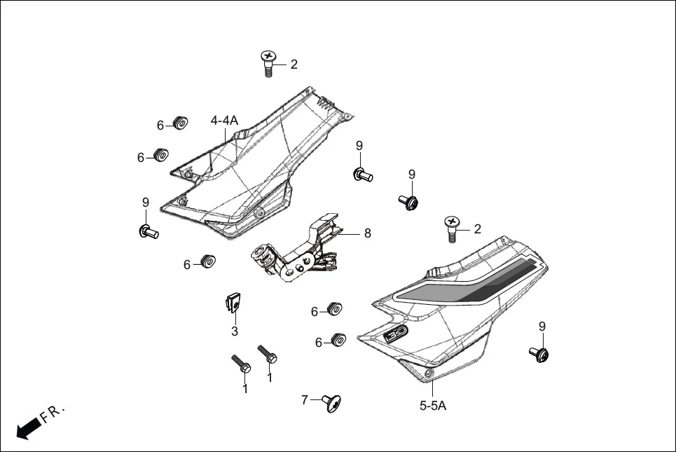 F-14 SIDE COVER diagram showing 90111-187-000